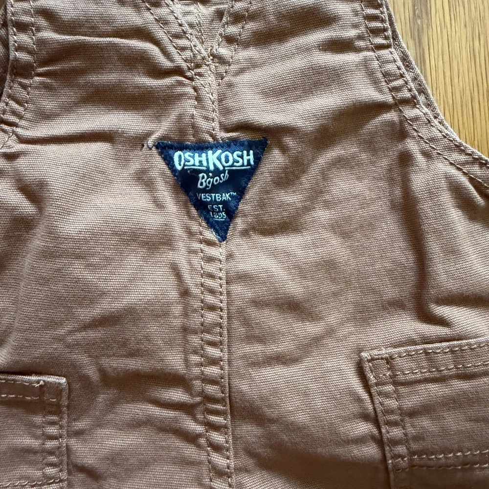 OshKosh B'gosh Tan Cargo Overalls for Kids baby boy 3 months m